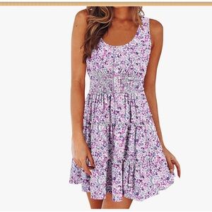 Floral Pink Midi Dress